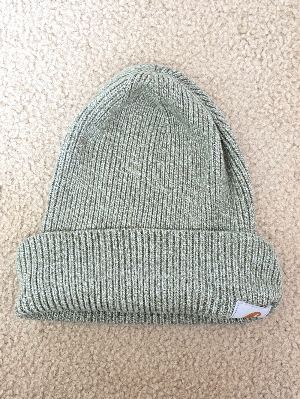 Carhartt Mens Green Knit Beanie Casual Fall Winter